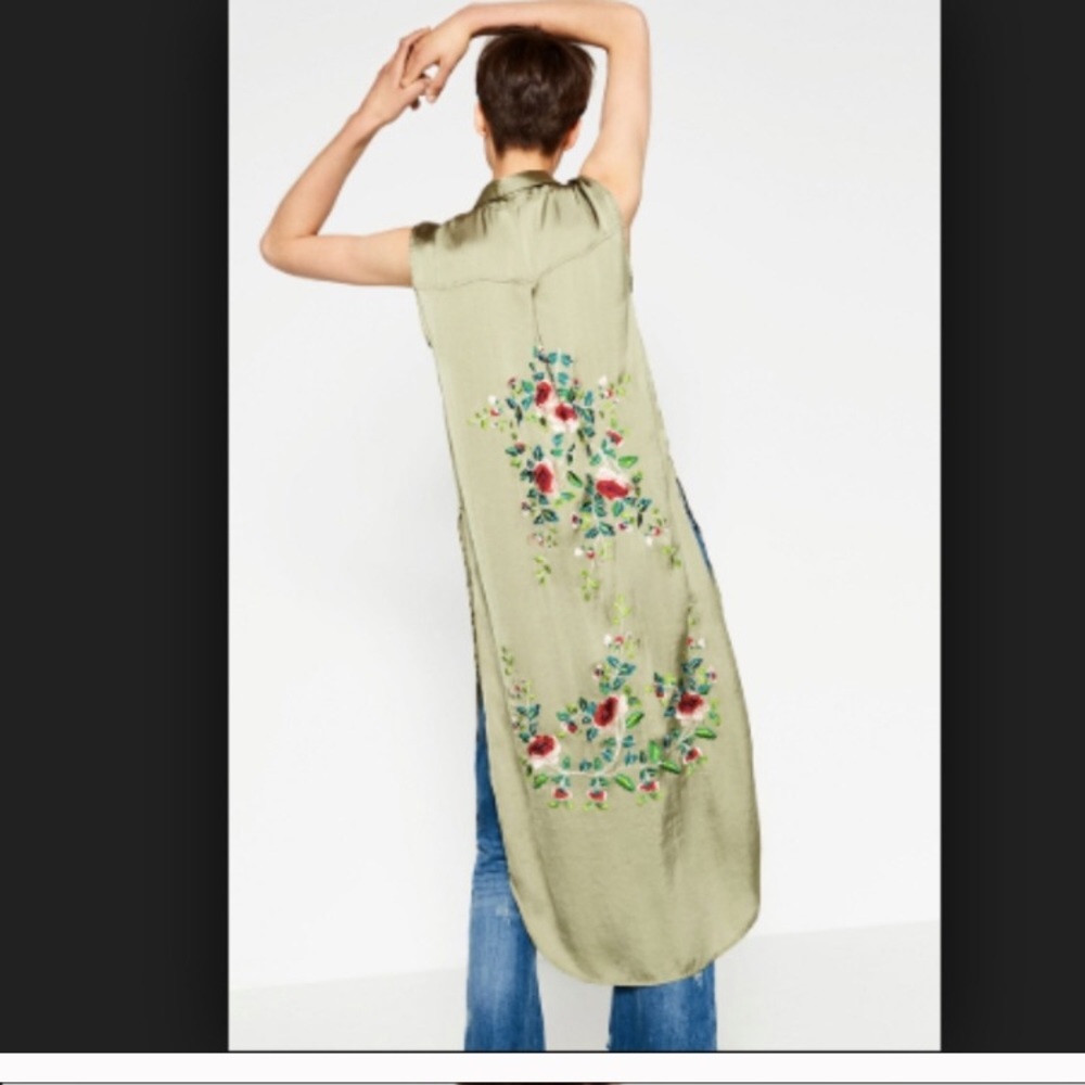 Zara Woman Tunic with Embroidered back
